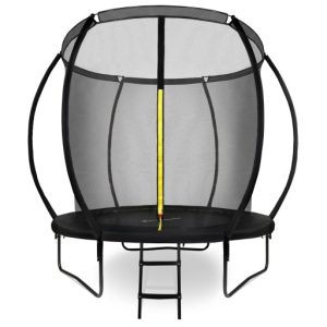 Duża Trampolina Ogrodowa dla Dzieci 244cm Drabinka Siatka Zabezpieczająca